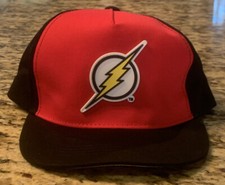 DC Flash emblem boys hat color block one size adjustable snap back