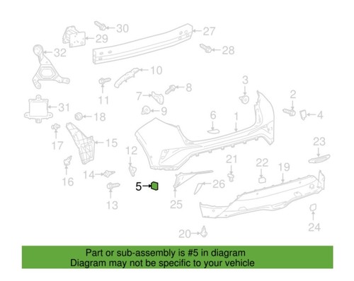 Toyota Bumper Cover Pad 52462-02160 Genuine OEM NEW! LOWEST PRICE Fast Shipping! - Foto 5 di 13