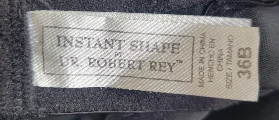 Body Dr. Robert Rey Shapewear Forma Instantánea Negro Para Mujer 36B Plunge Foto 2 de 4