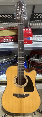 Takamine GD30CE-12NAT Dreadnought 12-String Cutaway Acoustic-Electric Guitar...