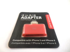 Kikkerland 30 PIN To Lightning Adapter for iPhone 5 and More XUS57 RED