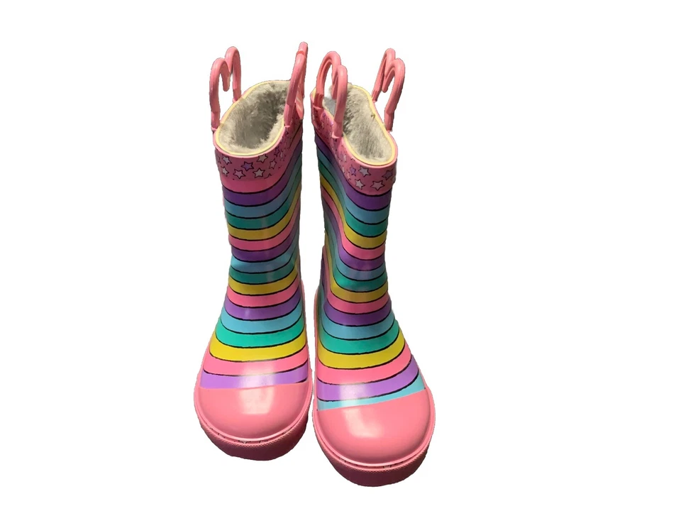 Western Chief Минни-Маус ботинки девочек Sz 7/8 меха с подкладкой дождь розовый - Изображение 2 из 4