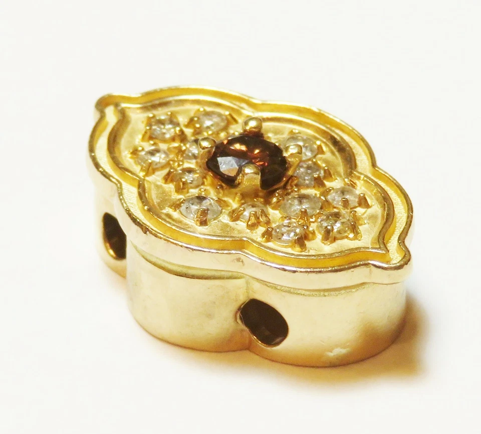 14k слайд браслет подвеска - натуральный коньяк бриллиант на Stuller 5,6 г - Изображение 4 из 4