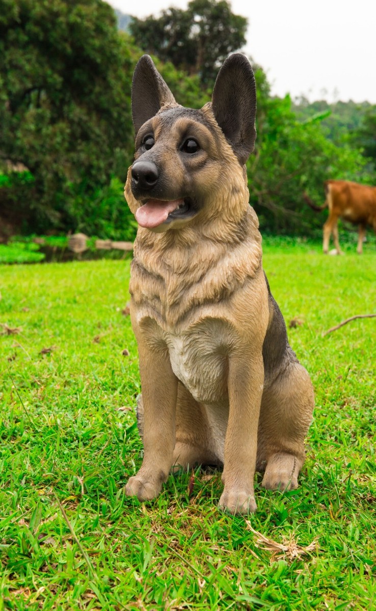 German Shepherd Mint Green Puppy German Shepherd Dog Decoration