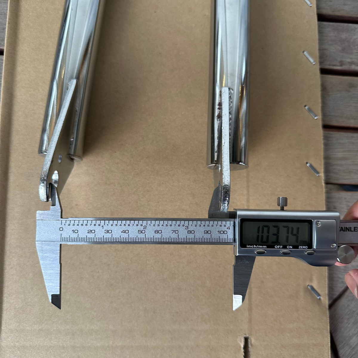 Fourche sans filetage vélo 1 25,4 mm style Haro chrome BMX