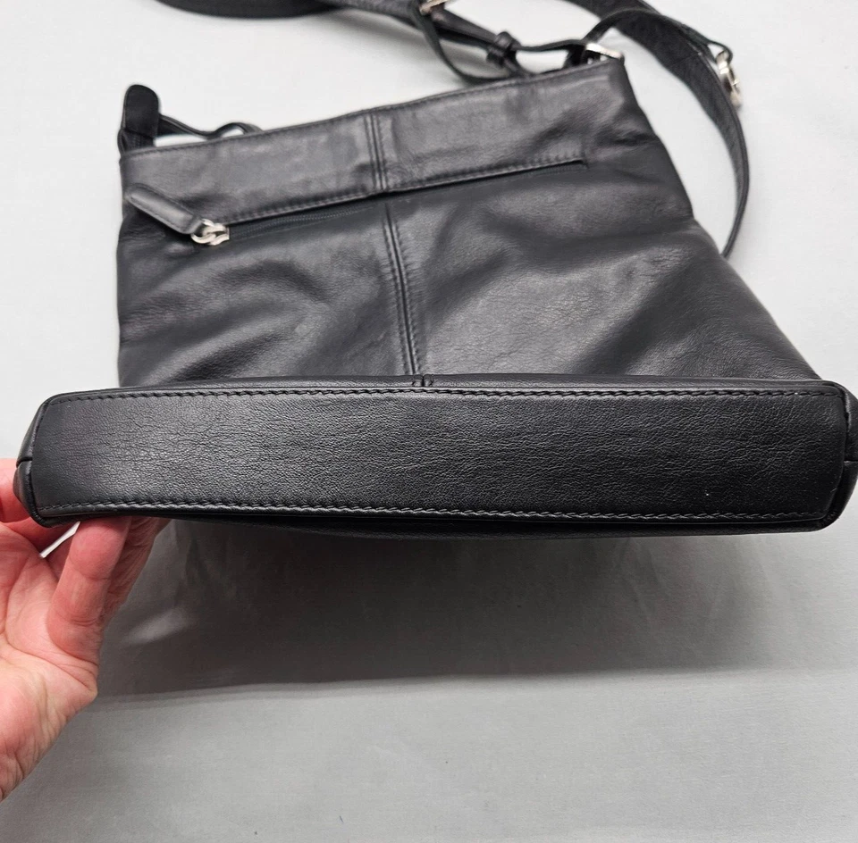 Bolso de Hombro Picard Maja Negro Bandolera Cartera Cuero de Becerro Alemania Mínimo Elegante Foto 4 de 4