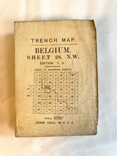 Original Trench Map Belgium World War One Ypres