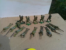 Authenticast HE SAE, ww2 British & US Army odd lot 15, 54mm lead, figures