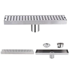 Invisible Linear Shower Floor Drain Square Rectangular Bathroom Stainless Steel