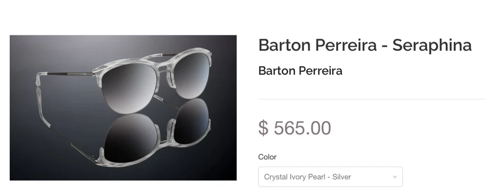 Marcos de gafas de sol Barton PERREIRA solo marcos SERAPHINA 55-19-143 cristal Foto 2 de 4