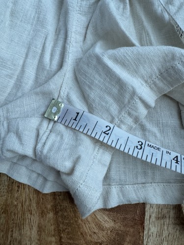 Free People Beige Linen Blend Paperbag Shorts Flowy Pockets Size 12 - Picture 17 of 17