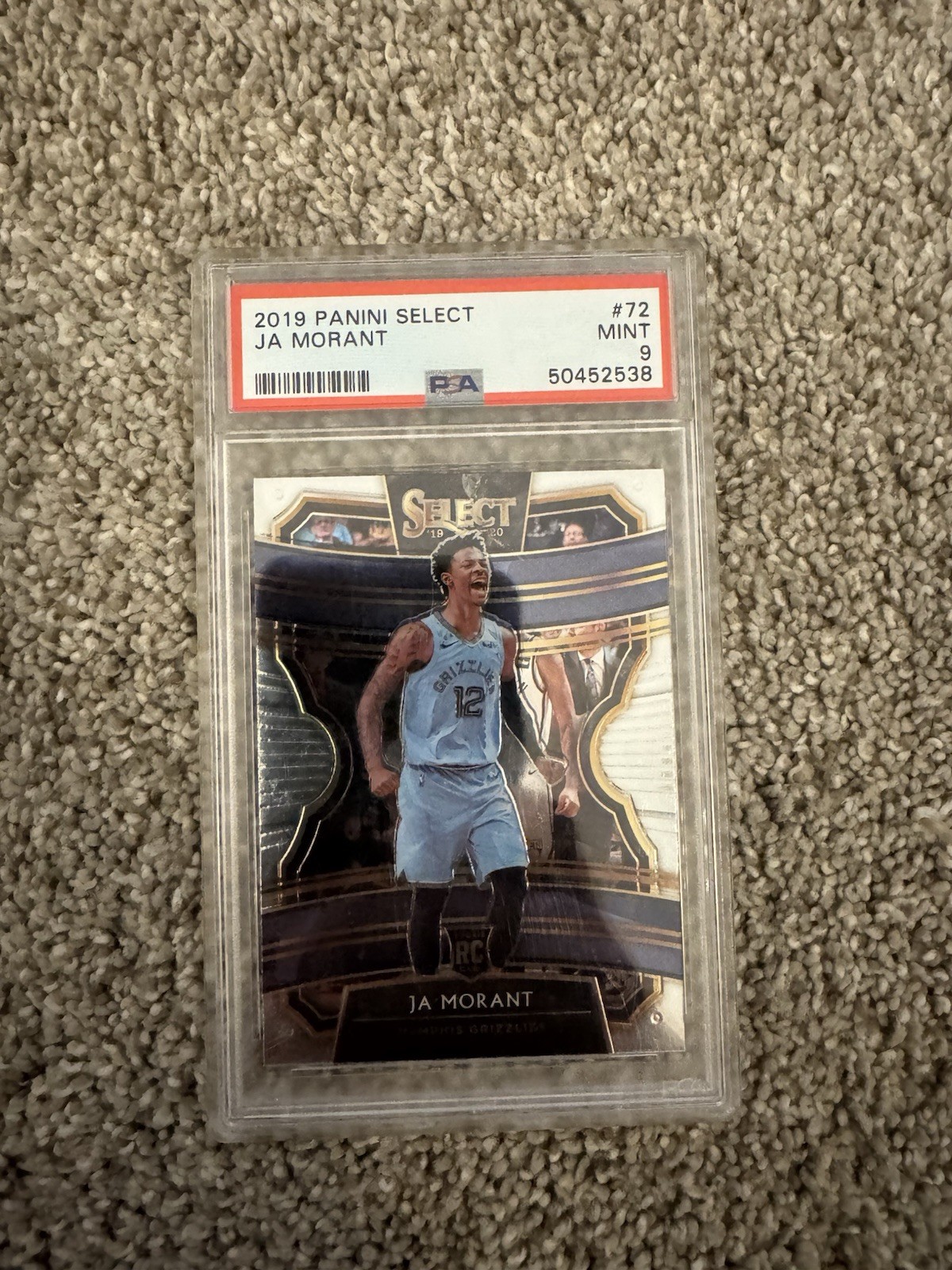 2019-20 Panini Select Concourse Ja Morant #72 Rookie PSA 9 Memphis Grizzlies