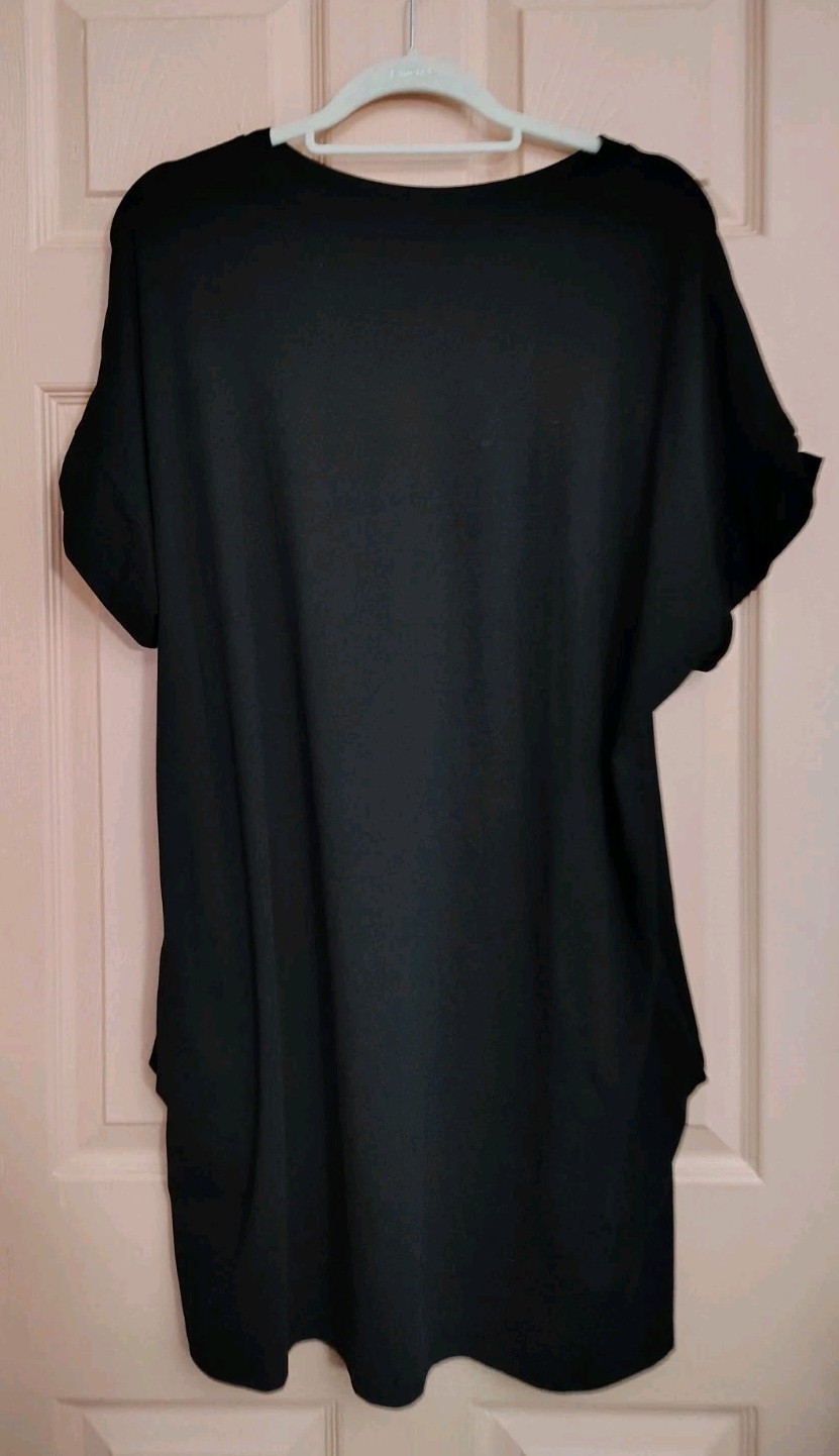 Shein Black Polyester Polyester Short Sleeve Mini… - image 6