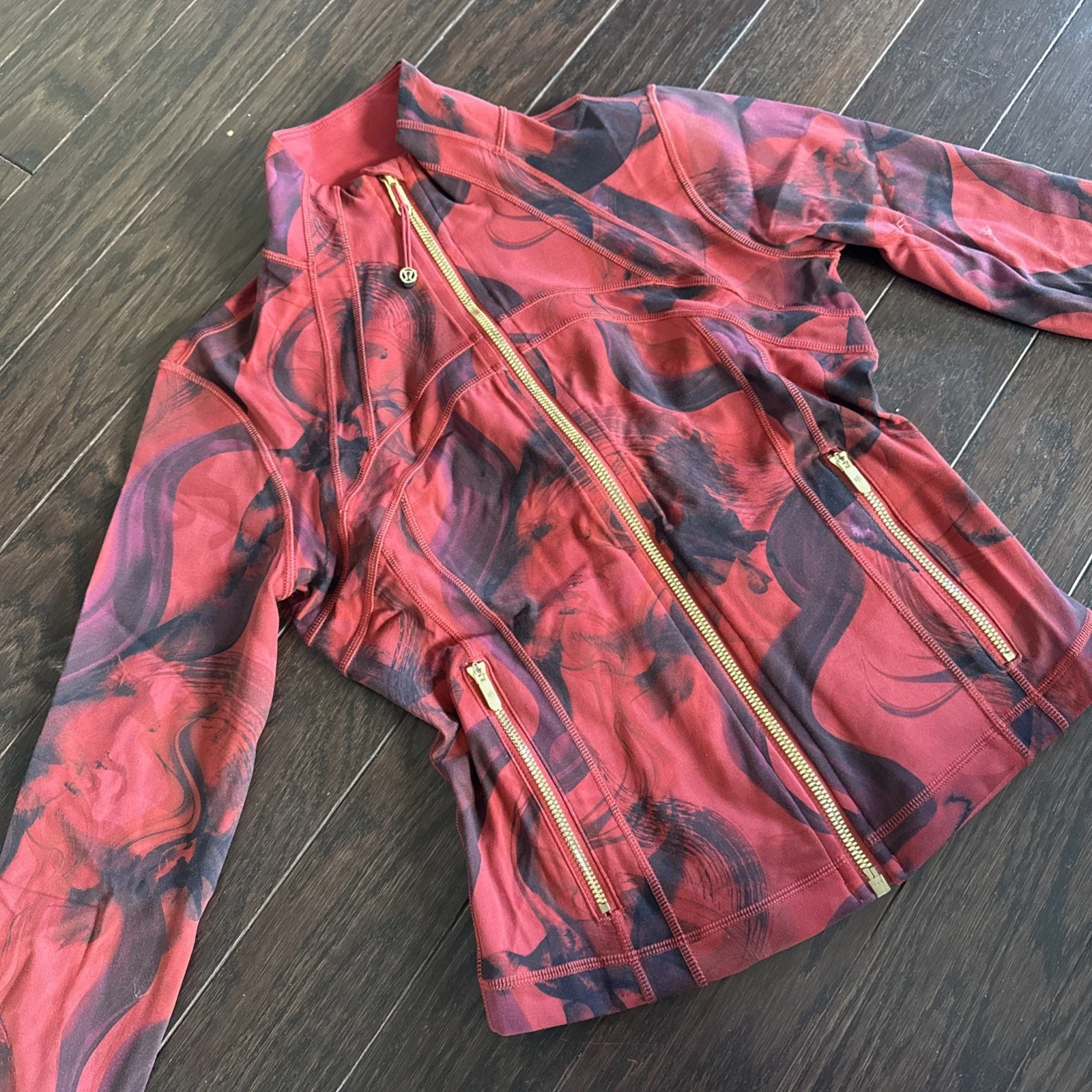Lululemon Women's Define Cropped Jacket Nulu Lunar Plumes Red LPR1 6 Nwt$128
