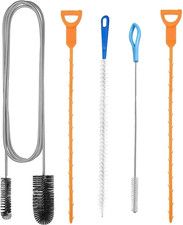 5PCS Drain Cleaner Tool Set, Outdoor & Plug Unblocker, Reusable for Bathroom
