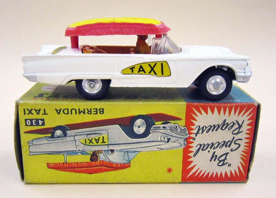 1:43 CORGI TOYS 430 Ford Thunderbird BERMUDA TAXI Weiß  mit OVP,  Zustand neuw. - Bild 4 von 4