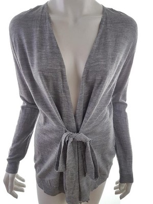CAROLYN DONNELLY THE EDIT Damen Tunika mit Knoten vorn Gr. 44 Grau Wolle 100%