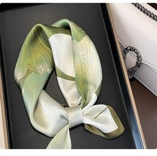 100 Silk Square Scarf Women Neckerchief Wrap Kerchief Bandana 53 53CM