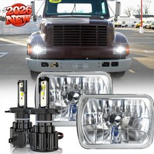 7x6"inch LED Headlights Hi-Lo DRL Sealed 5X7" For International 4700 4900 8100