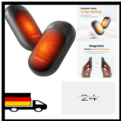 OCOOPA Handwärmer Elektrisch 2 Pack mit Magnetische, Tragbare Heizung 5000mAh,