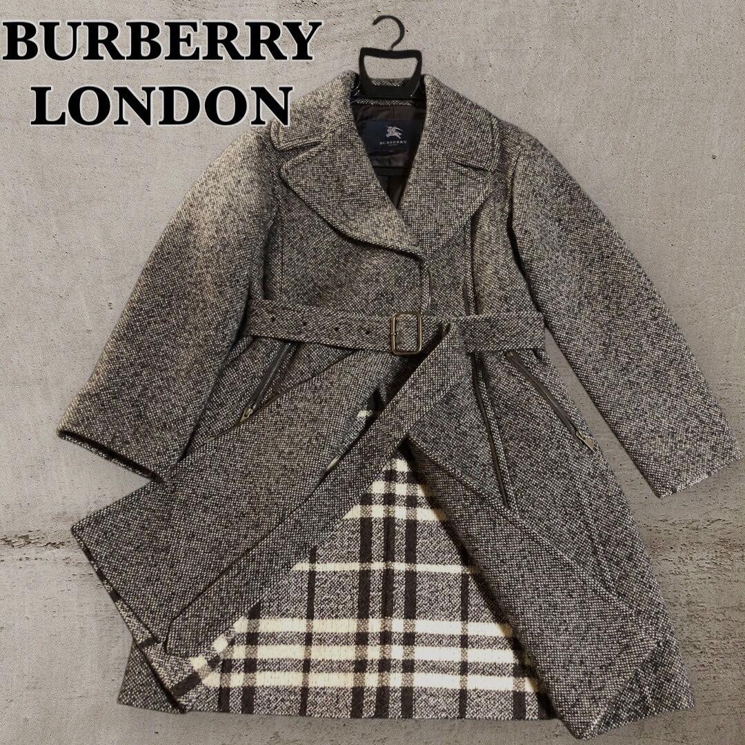 Burberry   Condition  London Alpaca Mohair Blend Tweed Zip Coat 38