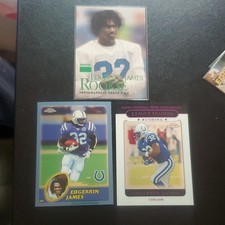 Edgerrin James Colts NFL ROOKIE League Leaders Topps Bowman SkyBox 3 Card Lot