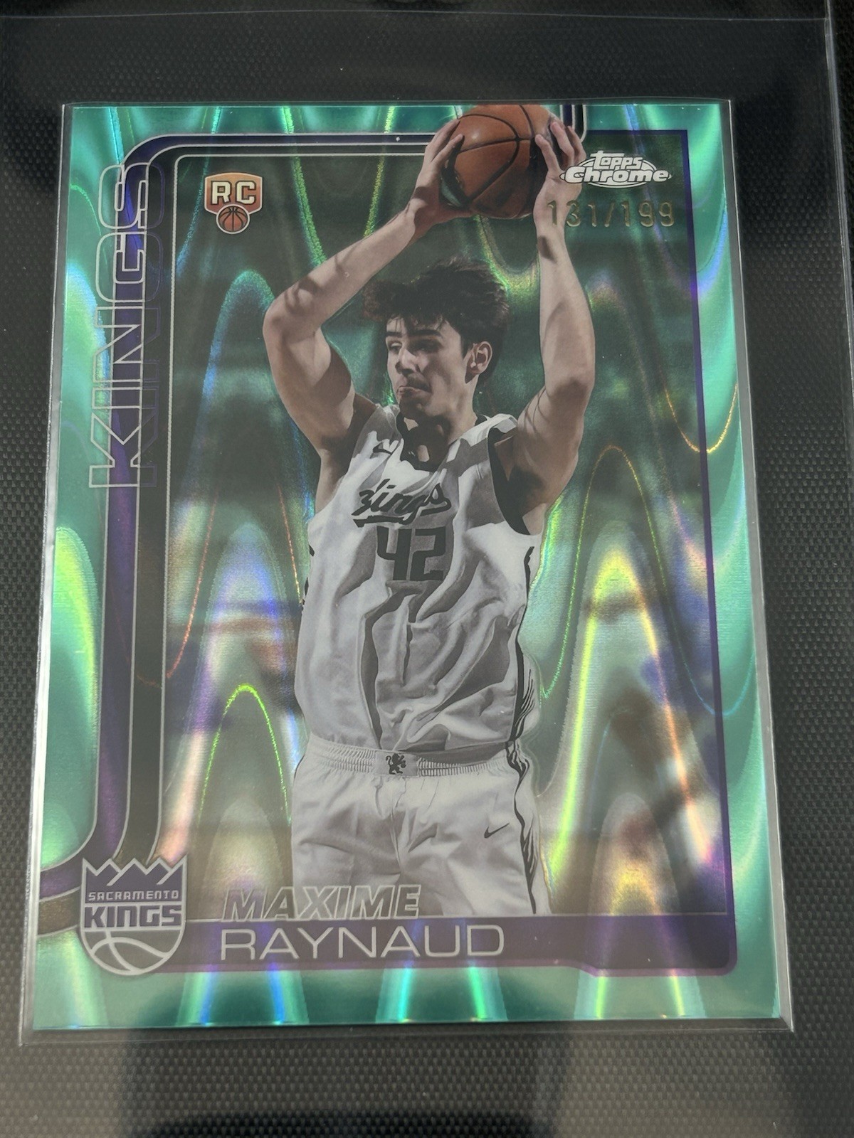 2025-26 Topps Chrome Maxime Raynaud #293 RC Rookie Aqua Raywave Refractor /199