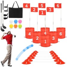 Portable 6 Holes Golf Yard Game for Adults, Family Fun Outdoor Indoor Activities