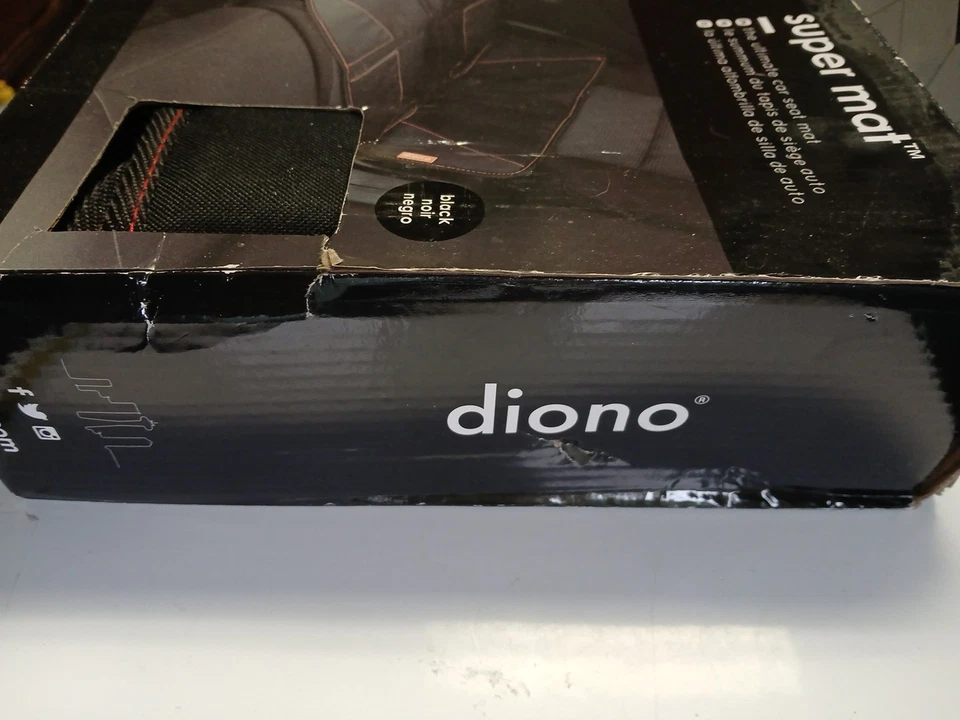 Diono Super Mat Car Seat Protector Infant, Booster Water Resistant Black, Red - Image 2 of 4