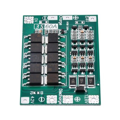 3S 12.6V Li-Ion LiPo Battery 18650 Charger Balanced BMS Protection Board 60A