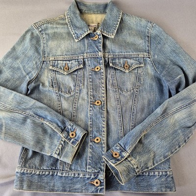 GAP Y2K Denim Jeansjacke Damen S/P Classic Blue Wash 2002 sehr guter Zustand