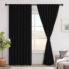 Hiasan Blackout Curtains 84" L, Extra Wide Thermal Bedroom Drapes (Set of 2)
