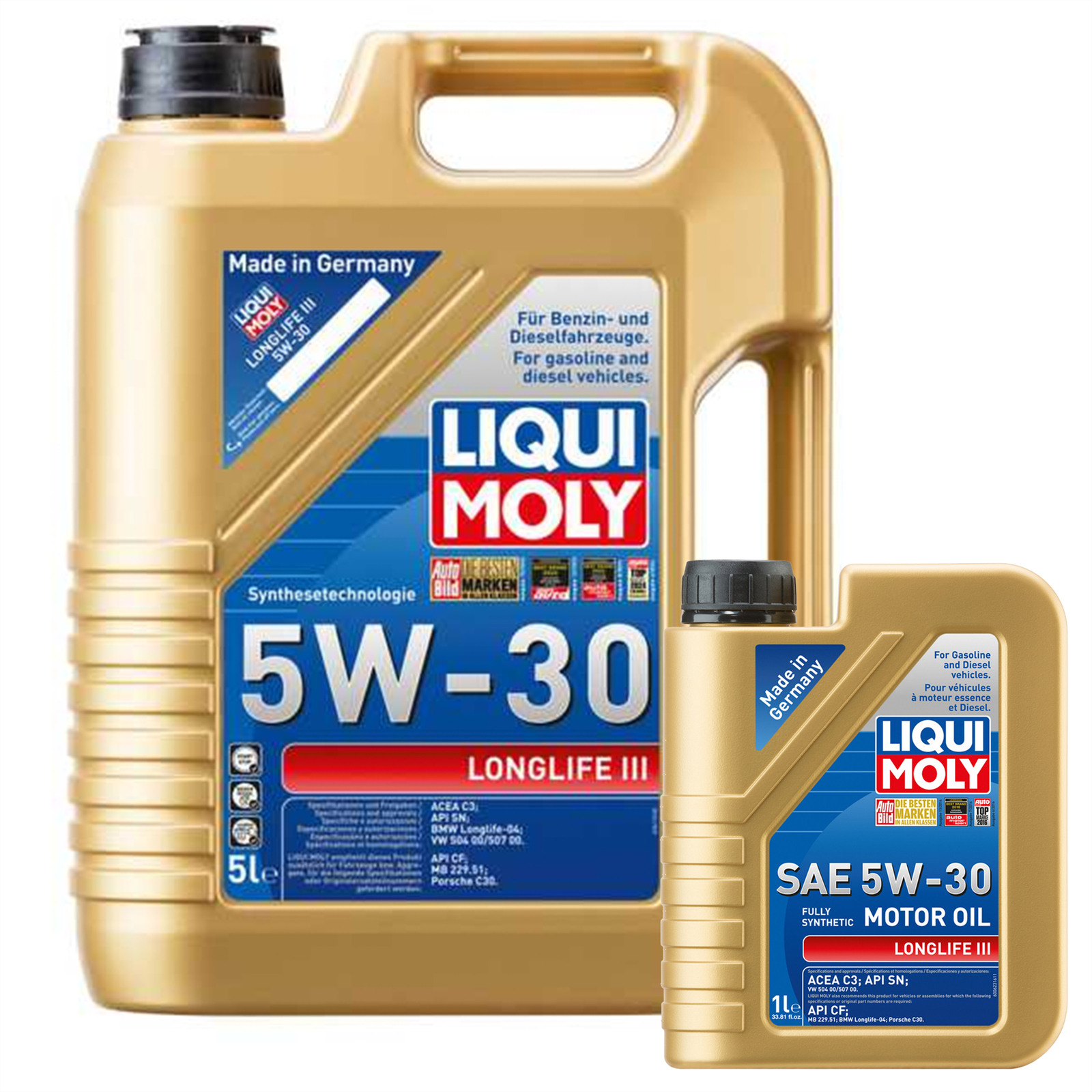 Liqui Moly Longlife Iii 5W30 Fully Synthetic Engine Oil Acea C3 Api Sn 6L - Image 2