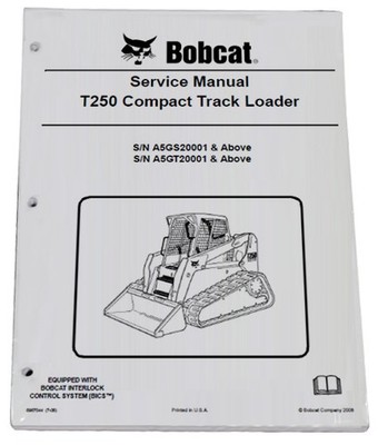 Bobcat T250 Track Loader Service Manual Shop Repair Book 5 Part # 6987044