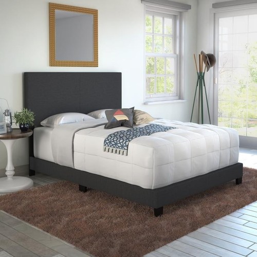 Boyd Sleep Milan Linen Upholstered Platform Bed Frame -