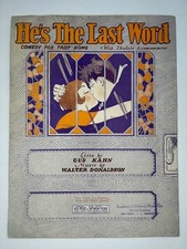 "He&rsquo;s the Last Word," Vintage Sheet Music by Walter Donaldson/Gus Kahn, in 1926 