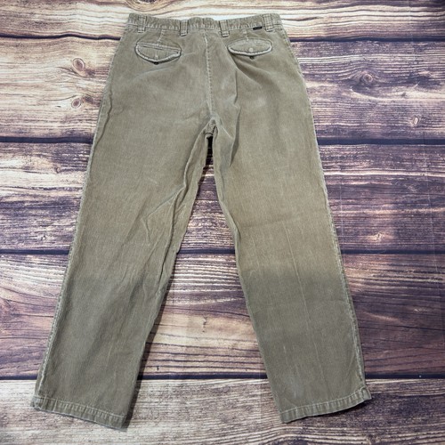 Dockers Corduroy Pants Mens 38x34 Tan Pleated Loose Khakis Cuffed VTG - Picture 3 of 7