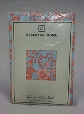 VTG Essential Home Tablecloth 100% Cotton Morning Glory  Floral 52x70" Oblong   