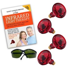 TheraBulb 150W Near Infrared Red Light Heat Bulb Starter Kit 4 Bulbs USA Canada