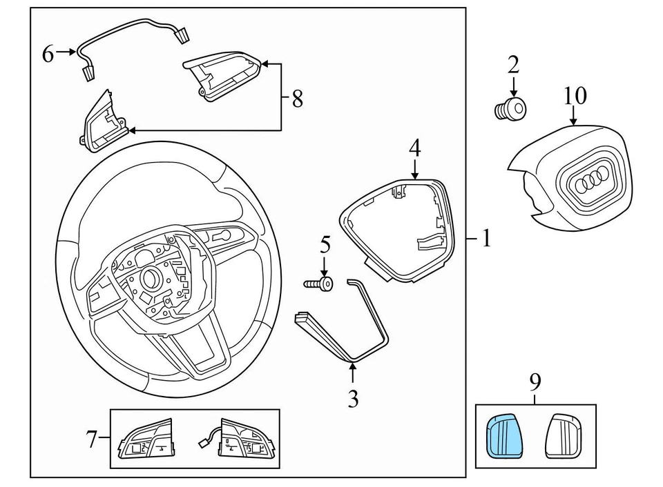 2019-2024 AUDI A6 QUATTRO - Right Steering Wheel Paddle Shifter (+) 4N0951523E - Image 3 of 4
