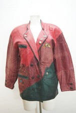 extrem weit geschnitten 80er? Lederjacke Blazer 2 Reiher Janker Antik-Look Gr.38