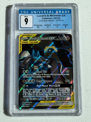 Lucario & Melmetal-GX graded CGC 9 for sale on eBay