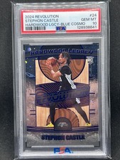 2024-25 Panini Revolution Hardwood Legacy Stephon Castle Blue Cosmo... Psa 10