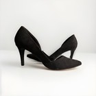 Old Navy D'Orsay Stiletto Heels Black Faux Suede Pointed Toe Women's Size 8 — photo 5