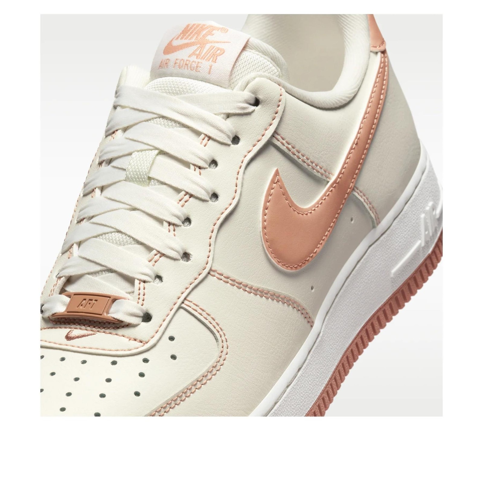 Nike Women’s Air Force 1 ’07 Casual Shoes in Sail/Rose Gold Size: 9.5 — photo 2