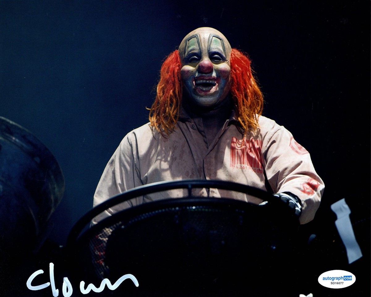 直筆サイン入】Slipknot Clown スネアヘッド16年渋谷タワレコ 直筆