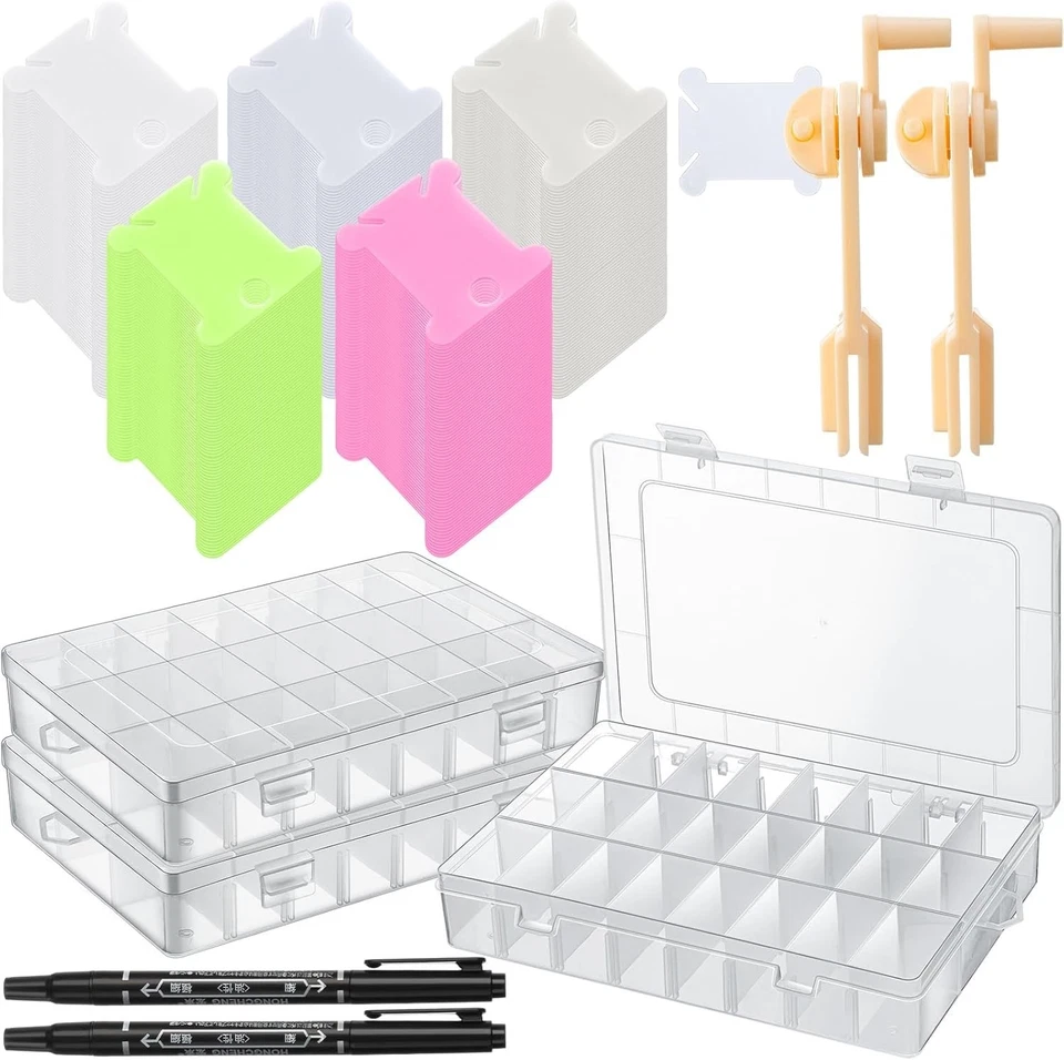 507 Pcs Embroidery Floss Organizer Kit - Colorful Storage Solution for Crafters - Image 3 of 4