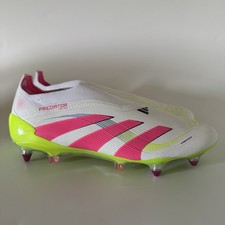 adidas Men s Size 8.5 PREDATOR ELITE LACELESS SG SOCCER CLEATS White ID3848 NEW