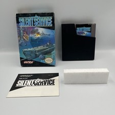 Retro 1989 "Silent Service" Nintendo NES Game W/ Box & Manual