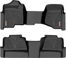 Floor Mats Liners for 2007-13 Silverado/Sierra 1500 2500 Crew Cab Waterproof